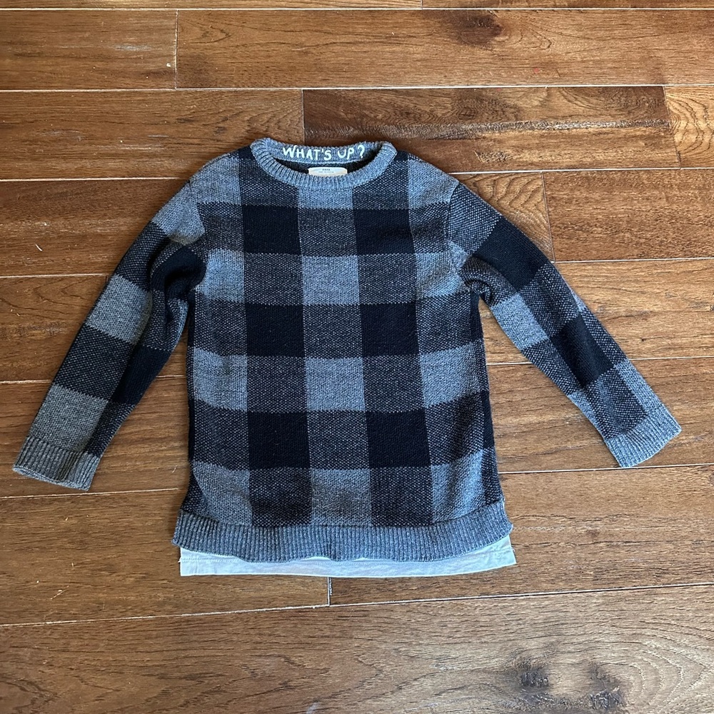 Zara - buffalo plaid sweater
